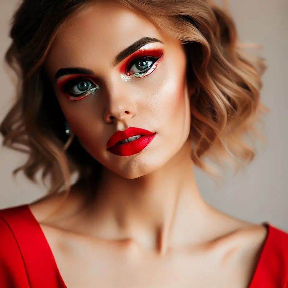 Makijaż do czerwonej sukienki