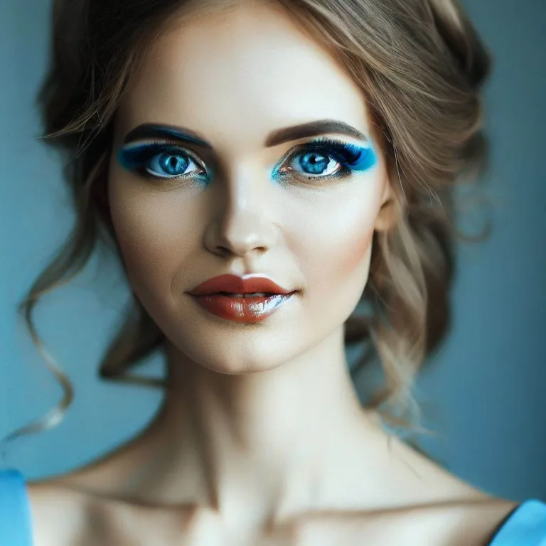 Makijaż do niebieskiej sukienki