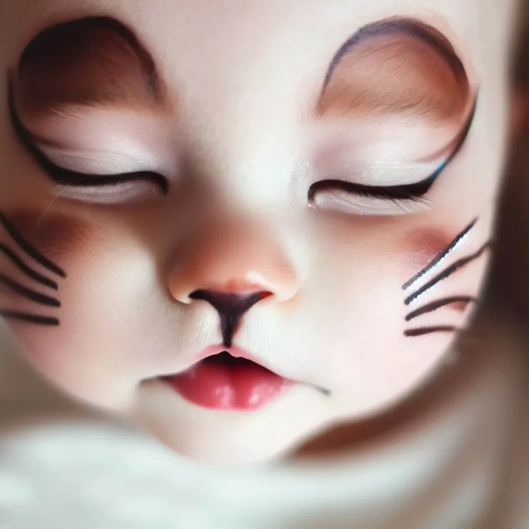 Makijaż kota na twarzy dziecka