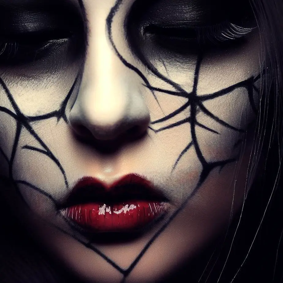 Makijaż na Halloween: Pajęczyna