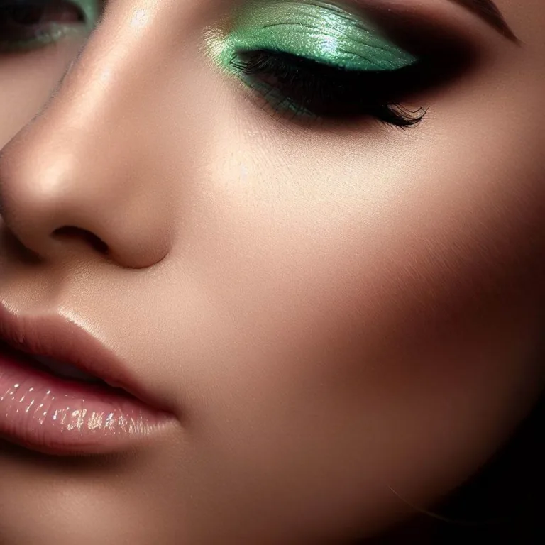 Makijaż z zielonym akcentem