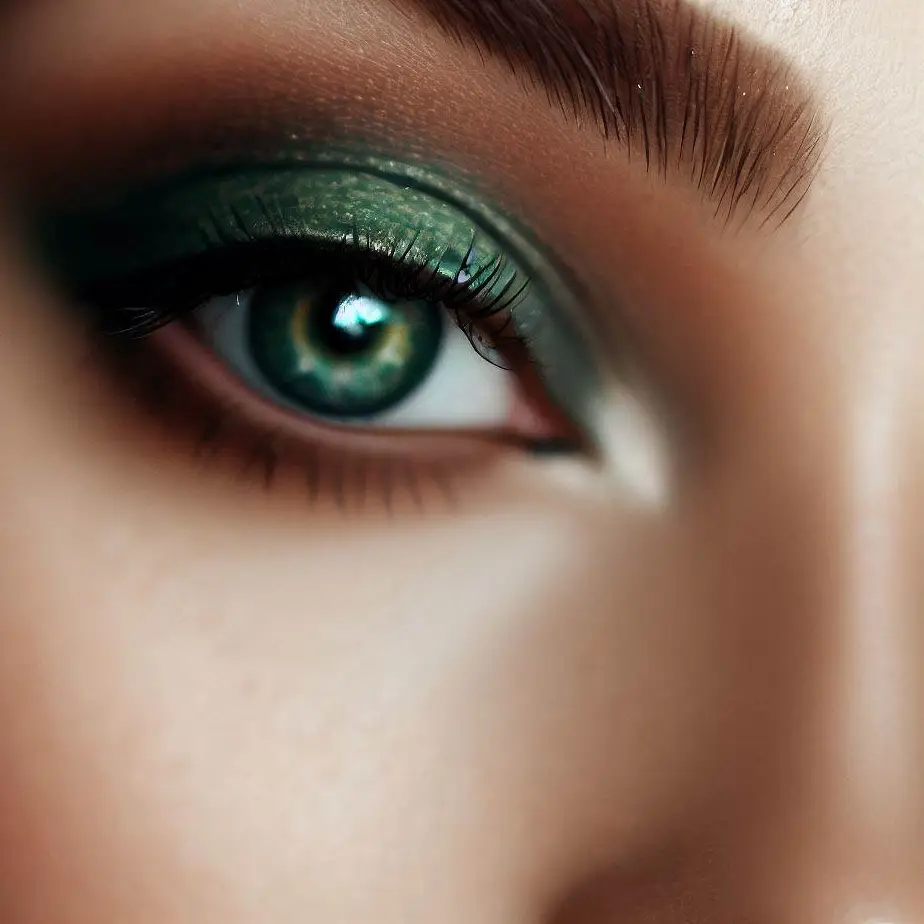 Makijaż zielone oczy
